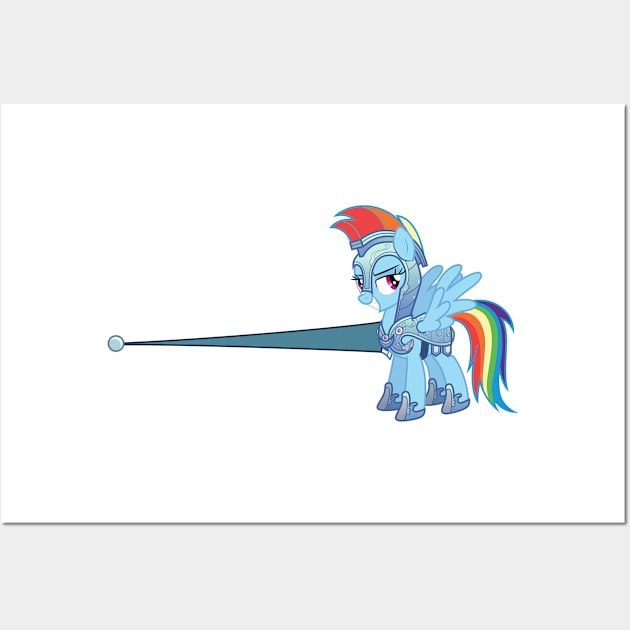 Jouster Rainbow Dash Wall Art by CloudyGlow